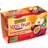 COMPOTE POMME FRUITS EXOTIQUES X4
